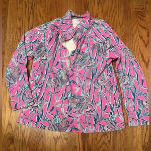 Lilly Pulitzer Pink and Green Patterned Top